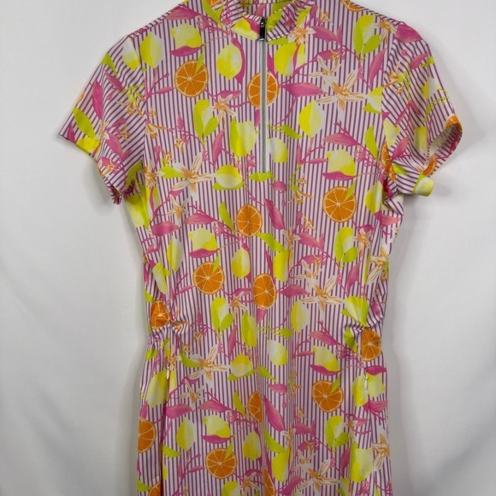 Tail Activewear Women's Citrus Print Short Sleeve Golf Dress Size S - Picture 6 of 7